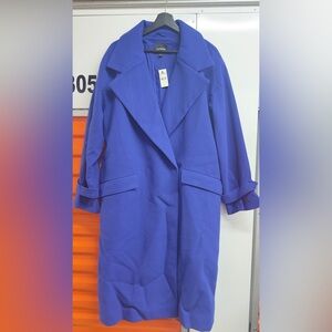 Express Royal Blue Trench Coat